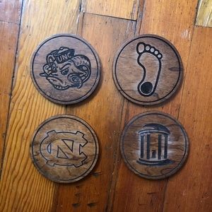 UNC Wood Coasters